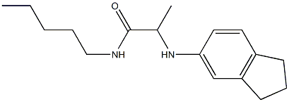 2-(2,3-dihydro-1H-inden-5-ylamino)-N-pentylpropanamide 化学構造式