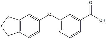 2-(2,3-dihydro-1H-inden-5-yloxy)pyridine-4-carboxylic acid Structure