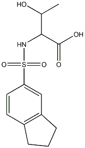 2-(2,3-dihydro-1H-indene-5-sulfonamido)-3-hydroxybutanoic acid