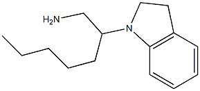 2-(2,3-dihydro-1H-indol-1-yl)heptan-1-amine Struktur