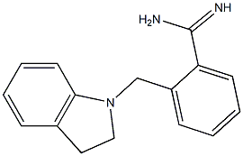 2-(2,3-dihydro-1H-indol-1-ylmethyl)benzenecarboximidamide Structure