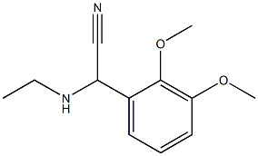 2-(2,3-dimethoxyphenyl)-2-(ethylamino)acetonitrile,,结构式