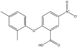 2-(2,4-dimethylphenoxy)-5-nitrobenzoic acid 结构式