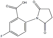 2-(2,5-dioxopyrrolidin-1-yl)-5-fluorobenzoic acid 化学構造式