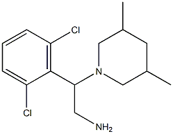 2-(2,6-dichlorophenyl)-2-(3,5-dimethylpiperidin-1-yl)ethan-1-amine 化学構造式