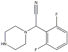 2-(2,6-difluorophenyl)-2-(piperazin-1-yl)acetonitrile Struktur