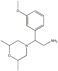 2-(2,6-dimethylmorpholin-4-yl)-2-(3-methoxyphenyl)ethanamine Structure