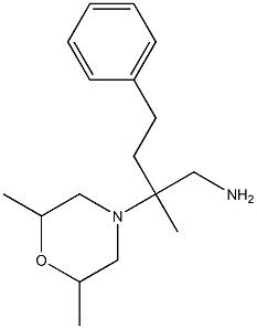 2-(2,6-dimethylmorpholin-4-yl)-2-methyl-4-phenylbutan-1-amine Struktur
