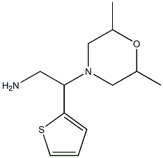 2-(2,6-dimethylmorpholin-4-yl)-2-thien-2-ylethanamine 结构式