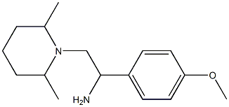 2-(2,6-dimethylpiperidin-1-yl)-1-(4-methoxyphenyl)ethanamine,,结构式