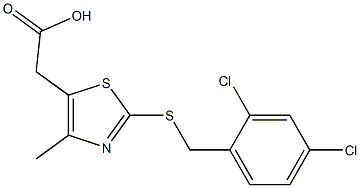 2-(2-{[(2,4-dichlorophenyl)methyl]sulfanyl}-4-methyl-1,3-thiazol-5-yl)acetic acid,,结构式