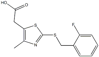 2-(2-{[(2-fluorophenyl)methyl]sulfanyl}-4-methyl-1,3-thiazol-5-yl)acetic acid 结构式