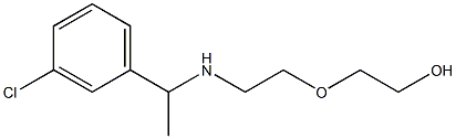 2-(2-{[1-(3-chlorophenyl)ethyl]amino}ethoxy)ethan-1-ol 化学構造式