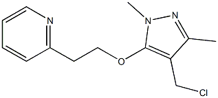 2-(2-{[4-(chloromethyl)-1,3-dimethyl-1H-pyrazol-5-yl]oxy}ethyl)pyridine