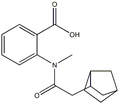 2-(2-{bicyclo[2.2.1]heptan-2-yl}-N-methylacetamido)benzoic acid 结构式