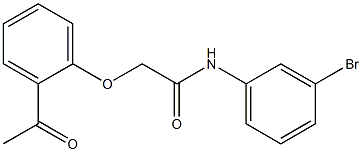 2-(2-acetylphenoxy)-N-(3-bromophenyl)acetamide 结构式