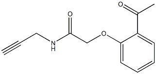 2-(2-acetylphenoxy)-N-prop-2-ynylacetamide Structure