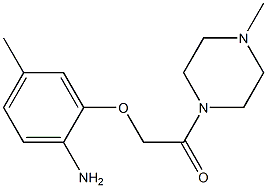 2-(2-amino-5-methylphenoxy)-1-(4-methylpiperazin-1-yl)ethan-1-one 化学構造式