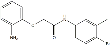 2-(2-aminophenoxy)-N-(4-bromo-3-methylphenyl)acetamide 化学構造式