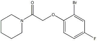 2-(2-bromo-4-fluorophenoxy)-1-(piperidin-1-yl)ethan-1-one Struktur