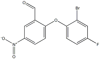 2-(2-bromo-4-fluorophenoxy)-5-nitrobenzaldehyde Structure