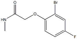 2-(2-bromo-4-fluorophenoxy)-N-methylacetamide Struktur