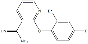 2-(2-bromo-4-fluorophenoxy)pyridine-3-carboximidamide,,结构式