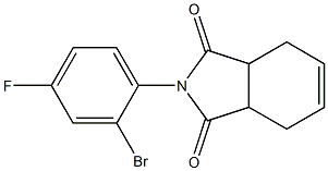 2-(2-bromo-4-fluorophenyl)-2,3,3a,4,7,7a-hexahydro-1H-isoindole-1,3-dione,,结构式