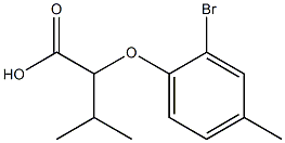 2-(2-bromo-4-methylphenoxy)-3-methylbutanoic acid Structure