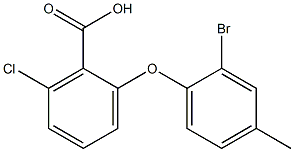 2-(2-bromo-4-methylphenoxy)-6-chlorobenzoic acid Structure