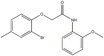 2-(2-bromo-4-methylphenoxy)-N-(2-methoxyphenyl)acetamide Struktur