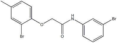 2-(2-bromo-4-methylphenoxy)-N-(3-bromophenyl)acetamide 结构式