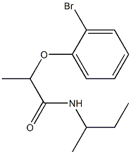 2-(2-bromophenoxy)-N-(butan-2-yl)propanamide 化学構造式