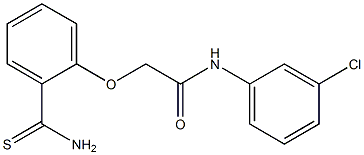 2-(2-carbamothioylphenoxy)-N-(3-chlorophenyl)acetamide 化学構造式