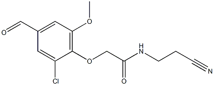 2-(2-chloro-4-formyl-6-methoxyphenoxy)-N-(2-cyanoethyl)acetamide|