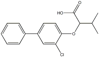 2-(2-chloro-4-phenylphenoxy)-3-methylbutanoic acid Structure