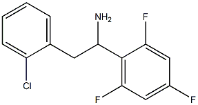 2-(2-chlorophenyl)-1-(2,4,6-trifluorophenyl)ethan-1-amine 化学構造式