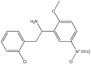 2-(2-chlorophenyl)-1-(2-methoxy-5-nitrophenyl)ethan-1-amine 结构式