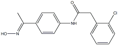 2-(2-chlorophenyl)-N-{4-[1-(hydroxyimino)ethyl]phenyl}acetamide 结构式