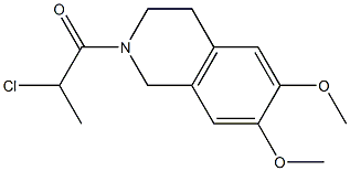 2-(2-chloropropanoyl)-6,7-dimethoxy-1,2,3,4-tetrahydroisoquinoline,,结构式