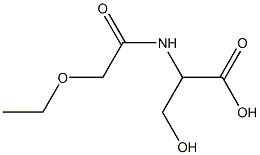 2-(2-ethoxyacetamido)-3-hydroxypropanoic acid Struktur