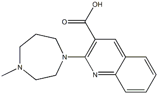 2-(4-methyl-1,4-diazepan-1-yl)quinoline-3-carboxylic acid Structure