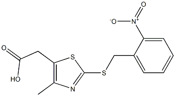 2-(4-methyl-2-{[(2-nitrophenyl)methyl]sulfanyl}-1,3-thiazol-5-yl)acetic acid