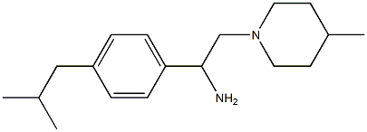 2-(4-methylpiperidin-1-yl)-1-[4-(2-methylpropyl)phenyl]ethan-1-amine Structure