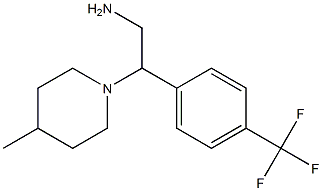 2-(4-methylpiperidin-1-yl)-2-[4-(trifluoromethyl)phenyl]ethanamine Structure