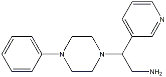 2-(4-phenylpiperazin-1-yl)-2-(pyridin-3-yl)ethan-1-amine Struktur