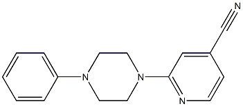 2-(4-phenylpiperazin-1-yl)isonicotinonitrile 化学構造式