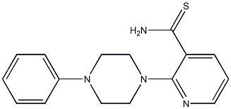 2-(4-phenylpiperazin-1-yl)pyridine-3-carbothioamide 化学構造式