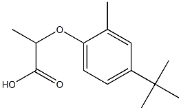 2-(4-tert-butyl-2-methylphenoxy)propanoic acid 化学構造式