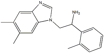 2-(5,6-dimethyl-1H-1,3-benzodiazol-1-yl)-1-(2-methylphenyl)ethan-1-amine 结构式